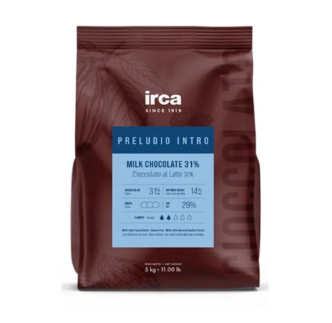 Шоколад молочний 31% Preludio al latte ТМ Irca